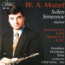W. A. MOZART Concerto for Clarinet and Orchestra in A-dur K 622 Quintet for Clarinet and String Orchestra arr. Svilen SIMEONOV
